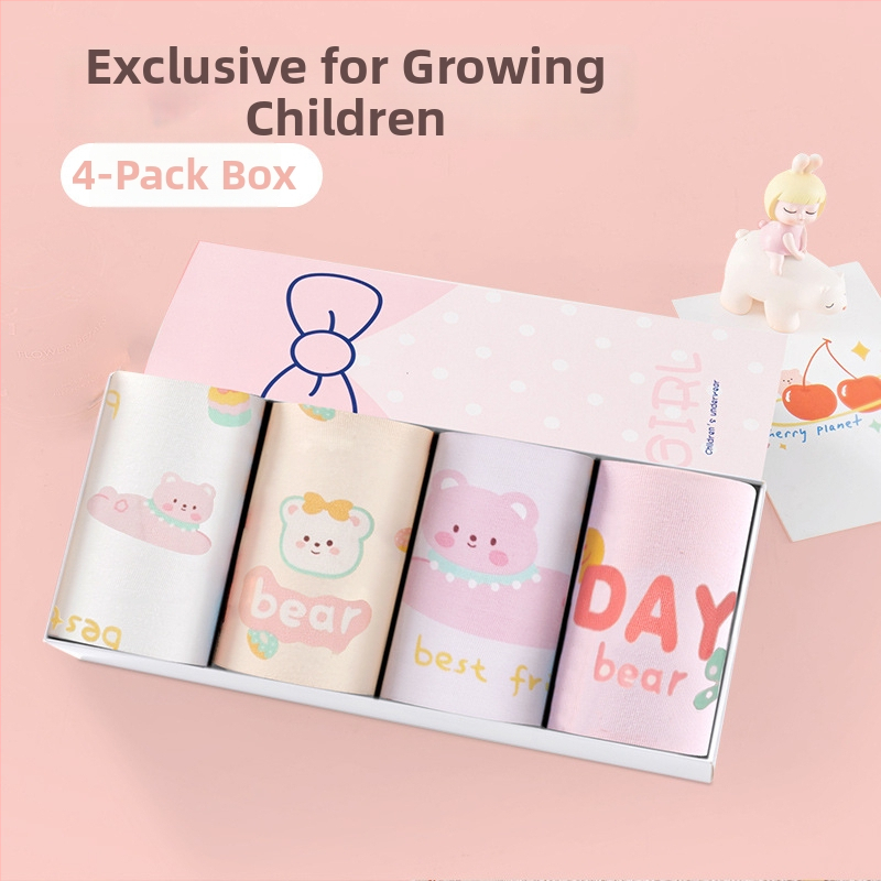 Sakurajisen mergaitėms boxeriai – gryna medvilnė, Klasė A, 95% medvilnė + 5% elastanas, patogus kirpimas be spaudimo, 8+ metų amžiui (aukštis 140 cm+), Vasara 2024