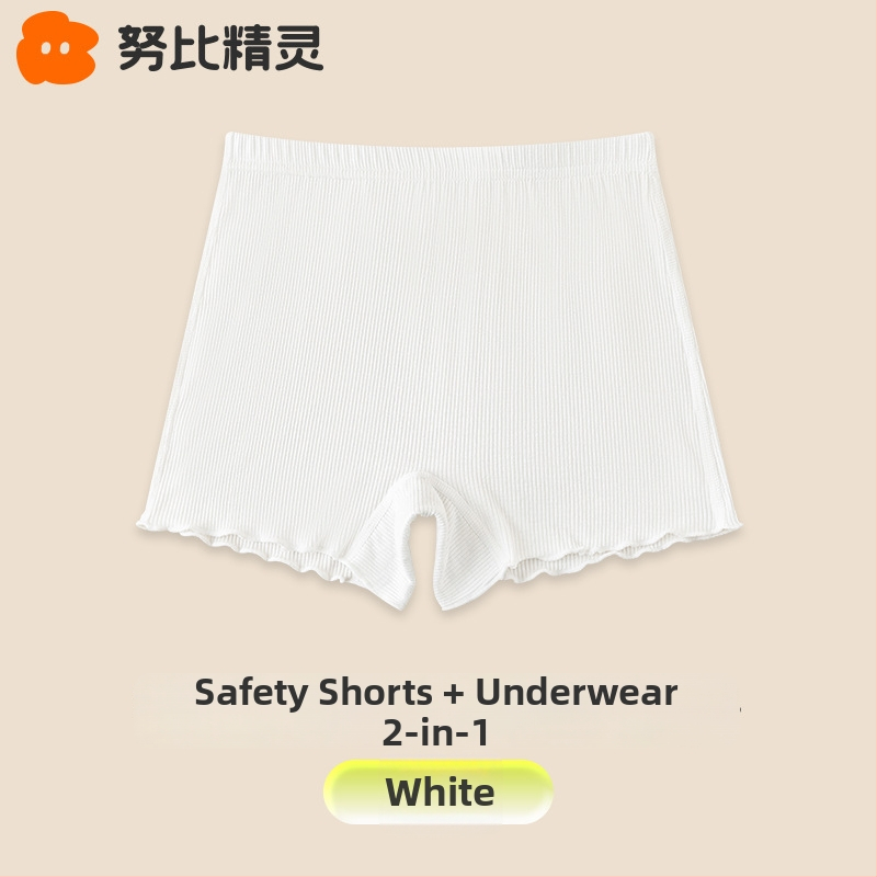 Mergaitėms medvilninės apatinių kelnaitės su saugiais šortais 2-in-1, 92% medvilnė, amžius 3–8 metai, Nubi Elf