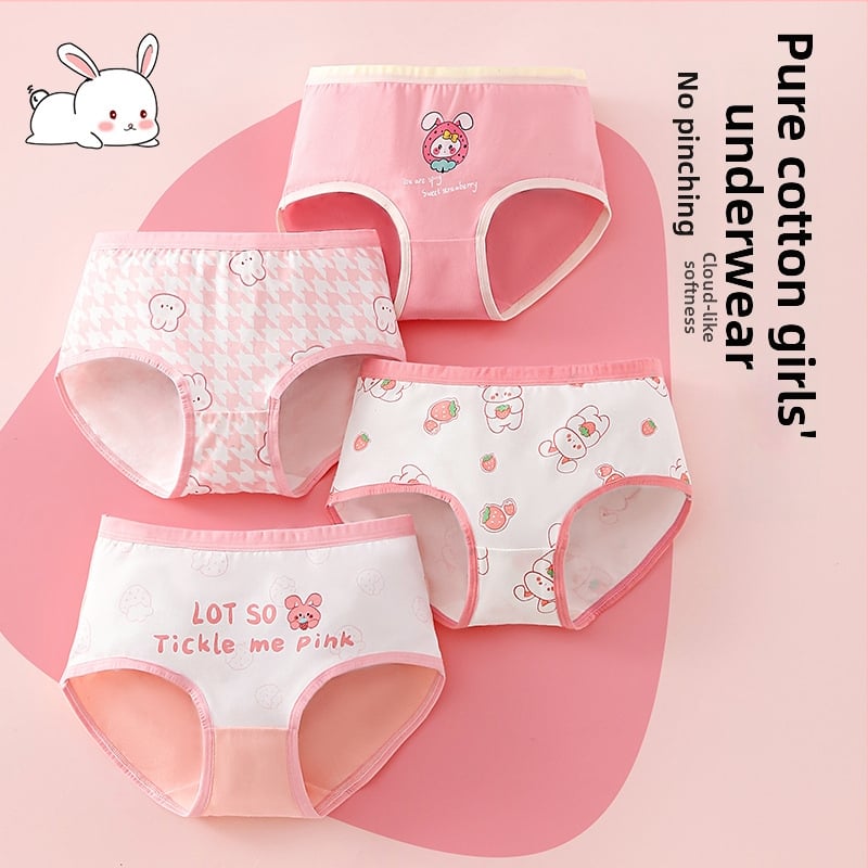 Mergaitėms skirtos medvilninės kelnaitės, klasė A, 95% medvilnė 5% elastanas, amžius 3–8 metų, prekė Lu Tong Dream