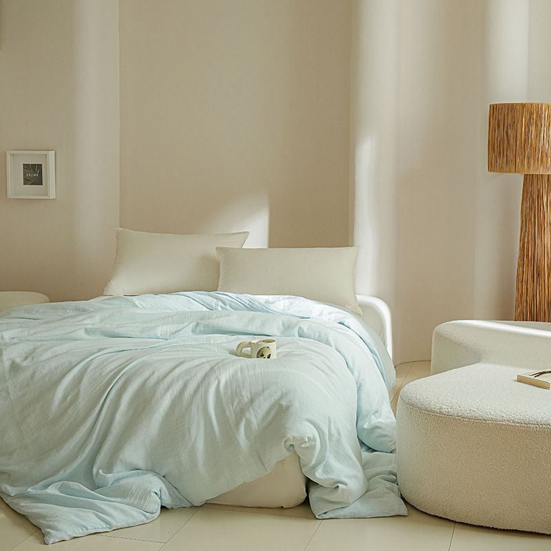 Set obliečok na prikrývku z 100% bavlny, 3-dielny set, moderný minimalistický štýl, reactive tlač a farbenie