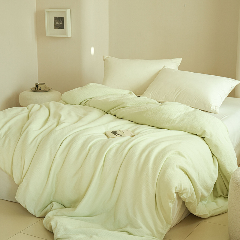 Set obliečok na prikrývku z 100% bavlny, 3-dielny set, moderný minimalistický štýl, reactive tlač a farbenie