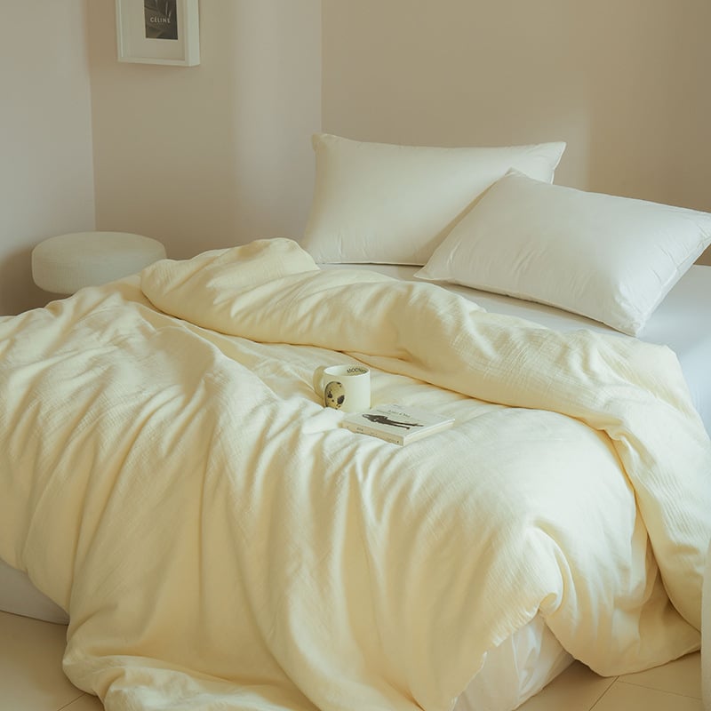 Set obliečok na prikrývku z 100% bavlny, 3-dielny set, moderný minimalistický štýl, reactive tlač a farbenie