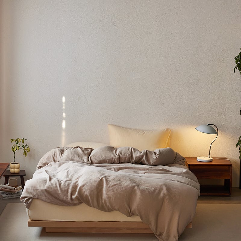 Set obliečok na prikrývku z 100% bavlny, 3-dielny set, moderný minimalistický štýl, reactive tlač a farbenie