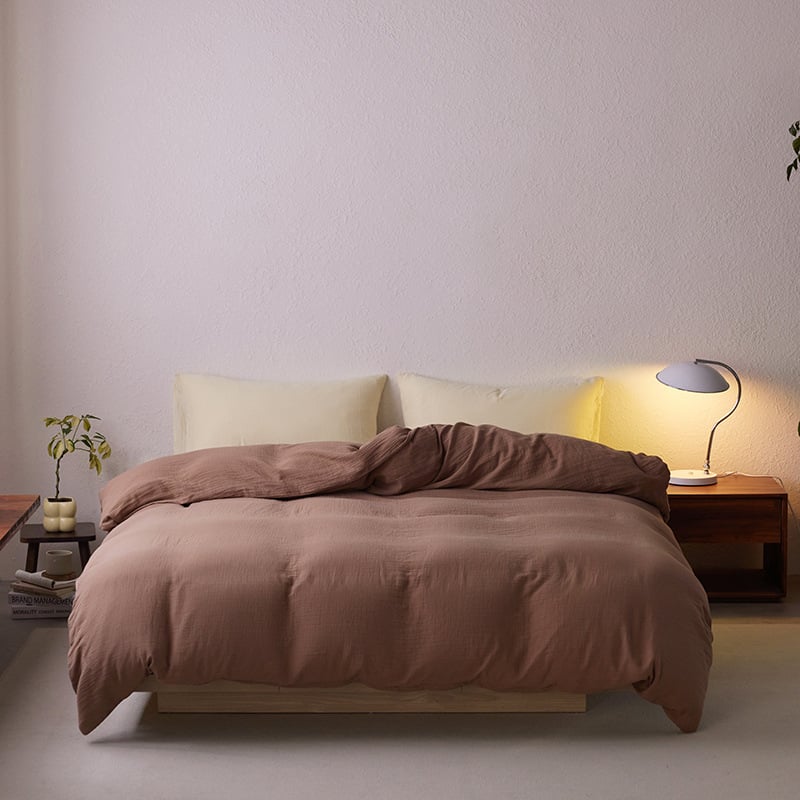 Set obliečok na prikrývku z 100% bavlny, 3-dielny set, moderný minimalistický štýl, reactive tlač a farbenie