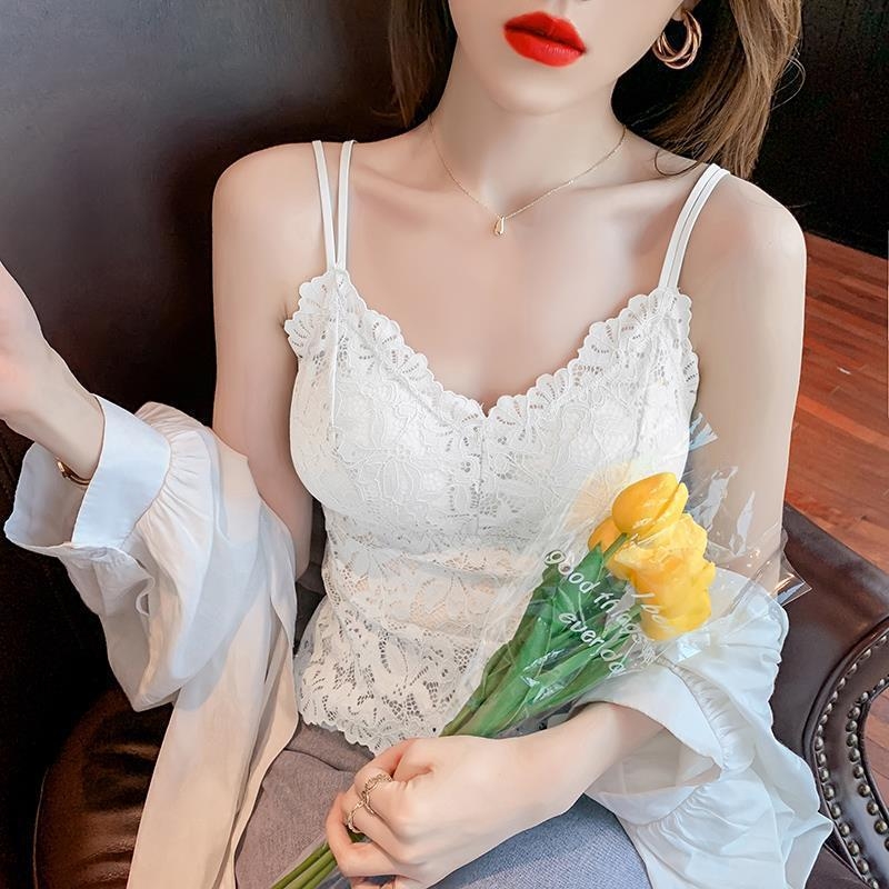 Бюстиера с дантелена задна част - безшевна, дишаща, найлонова материя, дължина до талията, съдържание 70-80% найлон