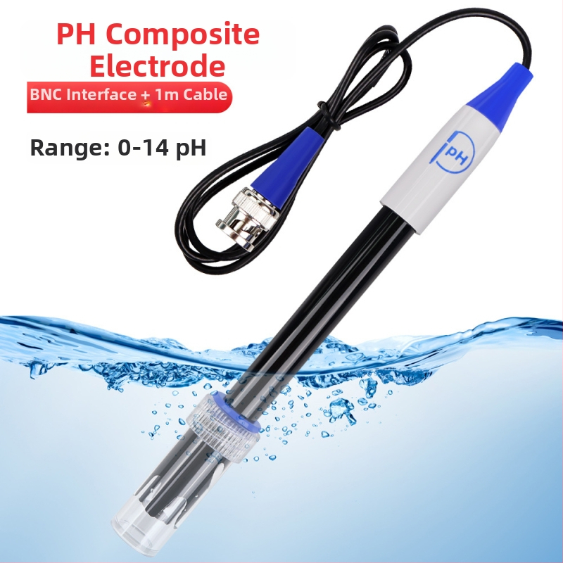 PR201 pH-szenzor, pH-kompozit elektróda vízminőségi gyorsanalizátorhoz, 0–14 pH tartomány, 0,02 pH pontosság, Earthworm