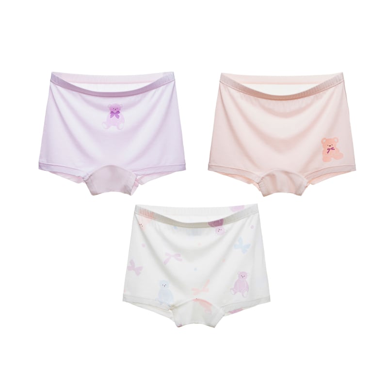 Mergaitėms skirta antibakterinė apatinė apranga su Ucosilk, regeneruotos celuliozės pluoštas 92,9%, Klasė A, 3–8 metų amžius