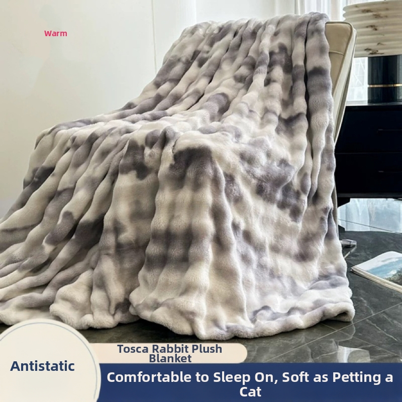 Jänku-plüüsi tekk beebidele ja koju, 1000 g, kevad-sügis, kaasaegne minimalistlik stiil