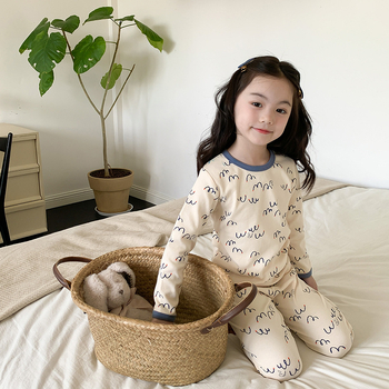 Unisex dječji zimski topli set – gornje i donje, motivi životinje/crtani, 95% poliester, korejski stil, sve sezone, toplo i odvlačenje vlage