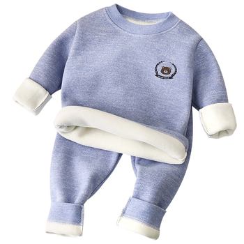 Vaikų šilto apatinio komplekto rinkinys - fliso pamušalas, storas, Austrian velvet audinys, aukštas kaklas, 3–8 metų amžiaus, unisex