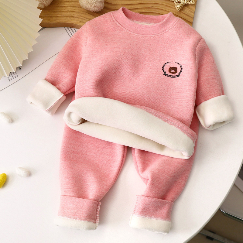 Vaikų šilto apatinio komplekto rinkinys - fliso pamušalas, storas, Austrian velvet audinys, aukštas kaklas, 3–8 metų amžiaus, unisex