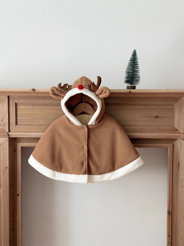 Csecsemő poncsó, Koreai verzió, Vastagított, Kapucnival, Pulóveres zárás