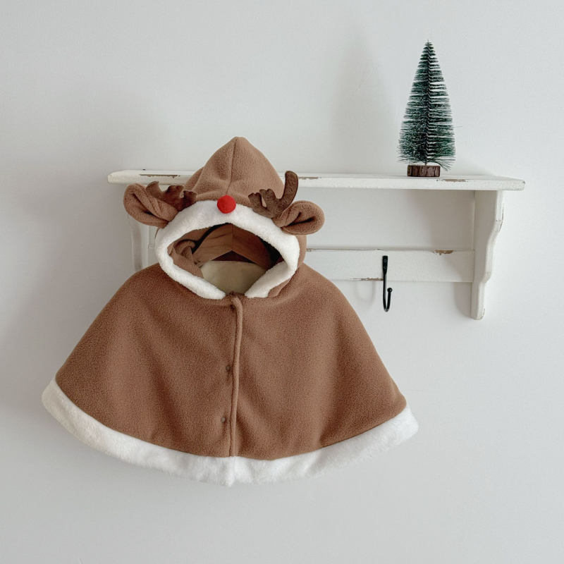 Csecsemő poncsó, Koreai verzió, Vastagított, Kapucnival, Pulóveres zárás