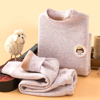 Vaikiškas dviejų dalių termo komplektas su fliso pamušalu, unisex, poliesterio audinys, storas žiemai