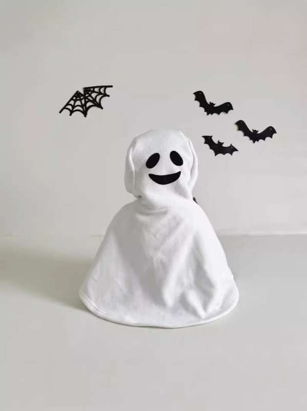 Παιδικός μανδύας σε κορεατικό στυλ με μοτίβο καρτούν, φλις πολυεστερικού υλικού, 100% πολυεστέρας, μονόβρατσο κλείσιμο, κουκούλα μη αποσπώμενη.