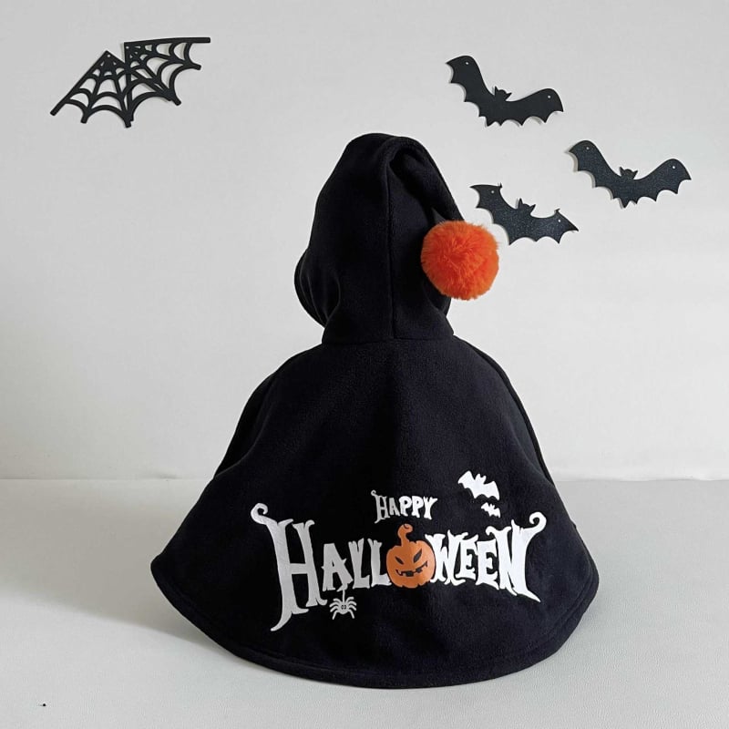 Παιδικός μανδύας σε κορεατικό στυλ με μοτίβο καρτούν, φλις πολυεστερικού υλικού, 100% πολυεστέρας, μονόβρατσο κλείσιμο, κουκούλα μη αποσπώμενη.