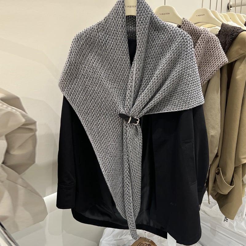 Ženski trokutasti šal - poliester, twill materijal, jednobojni uzorak, dekorativni šal, pogodan za ljeto, proljeće, jesen