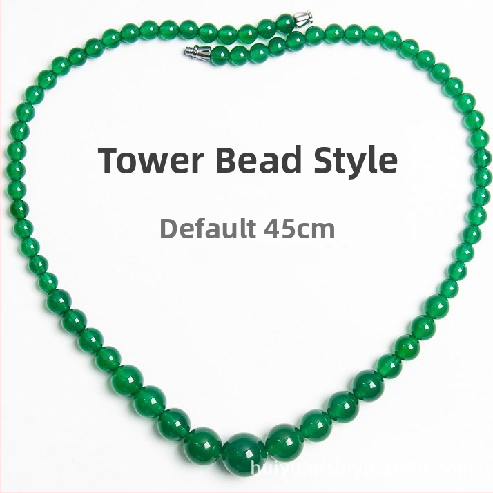 Ahāta apaļu pērlīšu kaklarota, dabisks materiāls, slīpēta, ģeometrisks dizains