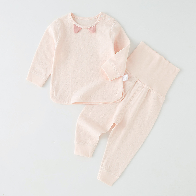 Kaheosaline puuvillane komplekt beebidele ja väikelastele, 100% puuvill, ümmargune kaelus, unisex, 1-3 aastat