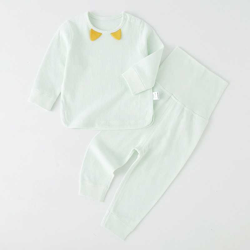 Kaheosaline puuvillane komplekt beebidele ja väikelastele, 100% puuvill, ümmargune kaelus, unisex, 1-3 aastat