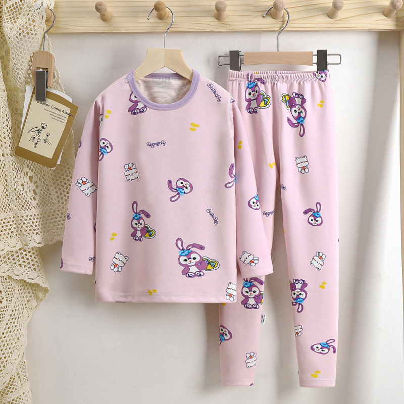 Gyerekek termikus felső–alsó készlet, uniszex, 65% poliészter, cartoon minta, tavasz, ősz és tél