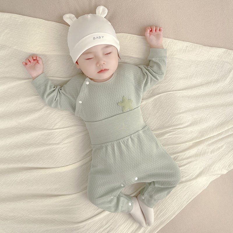 2 részes pamutkészlet – koreai stílus, 1–3 éveseknek, tavasz–ősz–tél