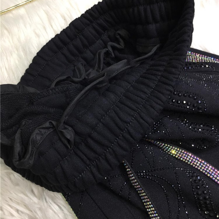 Női pamut drill szövésű mindennapi nadrág, egyenes szárú, elasztikus derék, hosszú