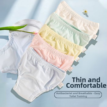 Kūdikio treniruočių kelnių iš Ice Silk audinio, anti-pratekėjimo dizainas, skalbiamos, medvilnės-poliesterio-ice silk, amžius 6–36 mėnesiai