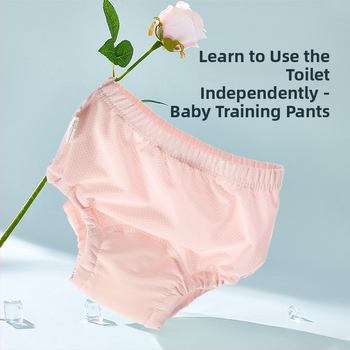 Kūdikio treniruočių kelnių iš Ice Silk audinio, anti-pratekėjimo dizainas, skalbiamos, medvilnės-poliesterio-ice silk, amžius 6–36 mėnesiai