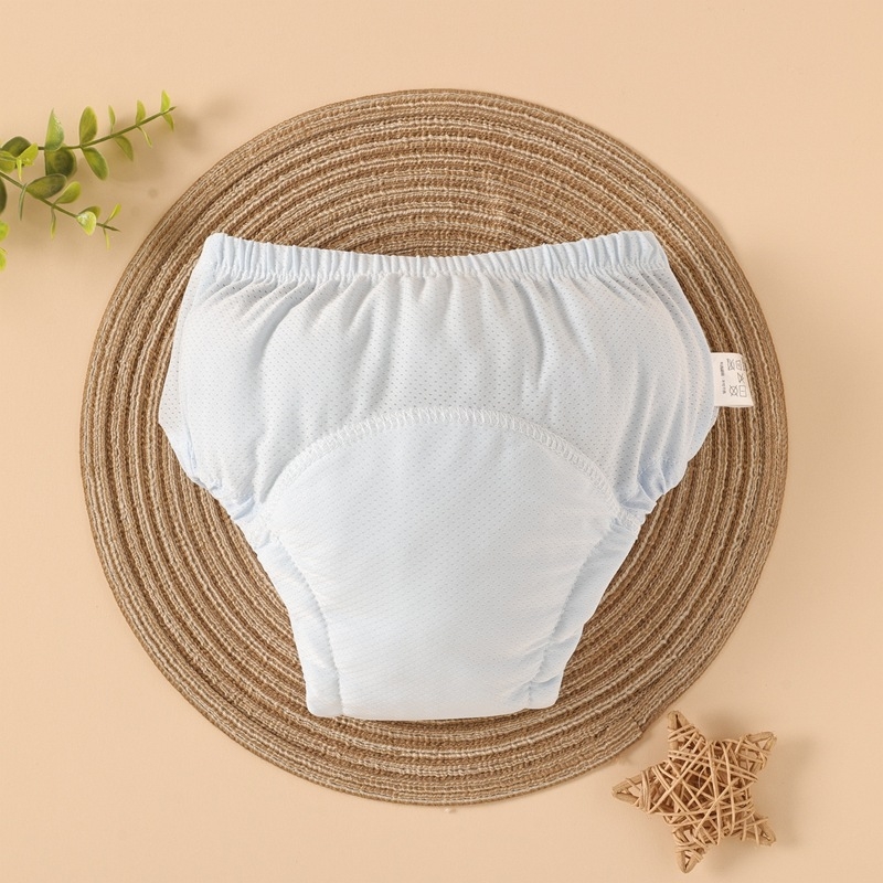 Kūdikio treniruočių kelnių iš Ice Silk audinio, anti-pratekėjimo dizainas, skalbiamos, medvilnės-poliesterio-ice silk, amžius 6–36 mėnesiai