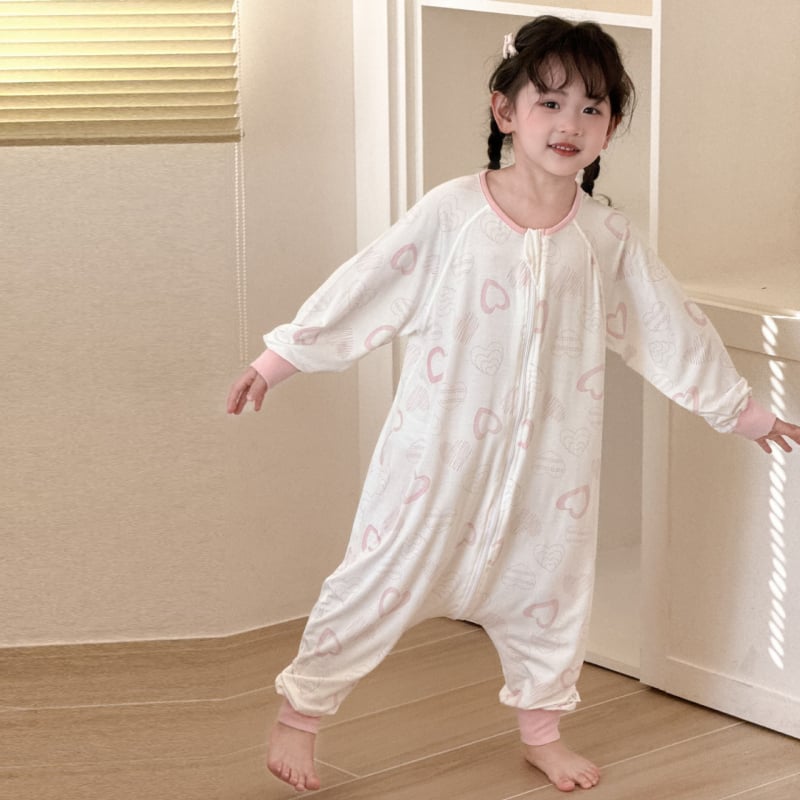 Mo Ximo Παιδική Καλοκαιρινή Πιτζάμα από Modal με Διαχωρισμένα Πόδια, Λεπτή, Απομάκρυνση Υγρασίας, Καρτούν Σχέδιο