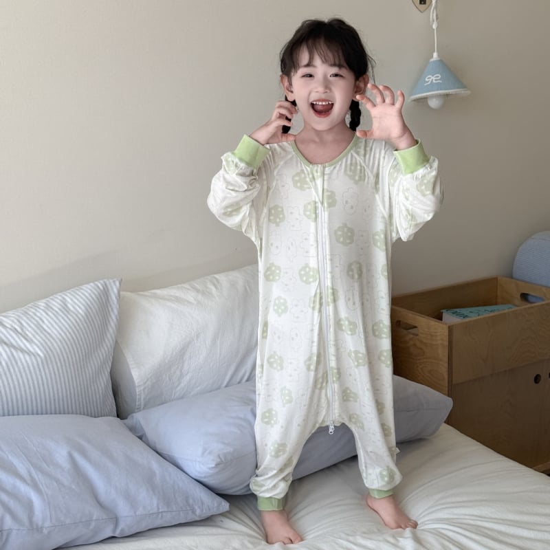 Mo Ximo Παιδική Καλοκαιρινή Πιτζάμα από Modal με Διαχωρισμένα Πόδια, Λεπτή, Απομάκρυνση Υγρασίας, Καρτούν Σχέδιο