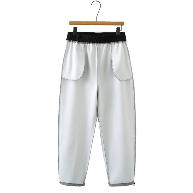 Moterų tiesaus kirpimo kelnes, elastinė juosta, be raukšlių poliesteris, ilgos kelnes, žiema 2025