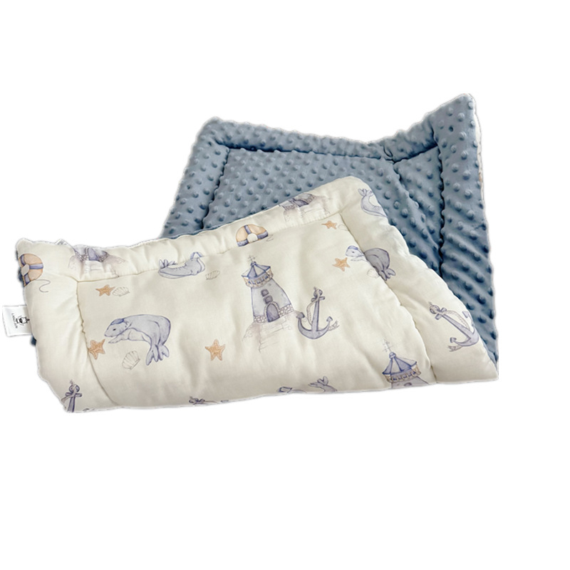 Bestme zīdaiņu matrača paliktnis ar Silk Cotton pildījumu un tīru kokvilnas audumu, raksts Seal Sailor, zīdaiņiem
