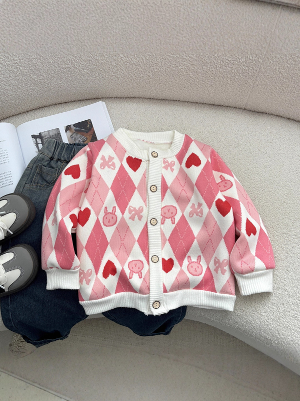 Uniszex gyerek téli kabát fleece béléssel, V-nyakú, gombos záródás