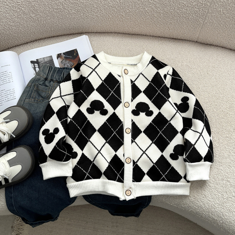 Uniszex gyerek téli kabát fleece béléssel, V-nyakú, gombos záródás