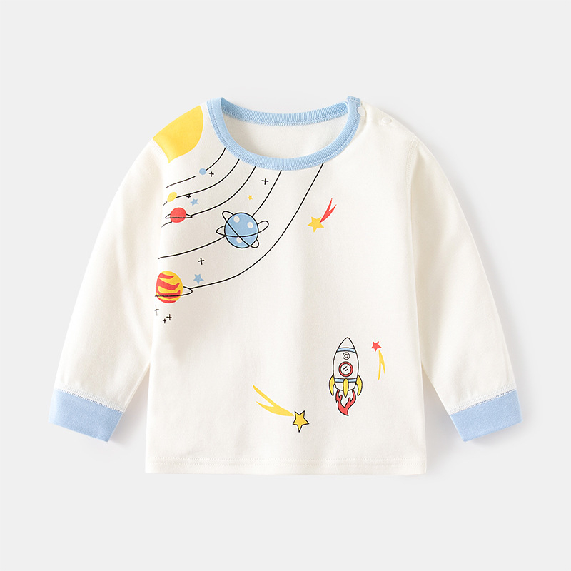 Baba pamut felső környakú, uniszex, 1–3 éveseknek, tavasz–ősz