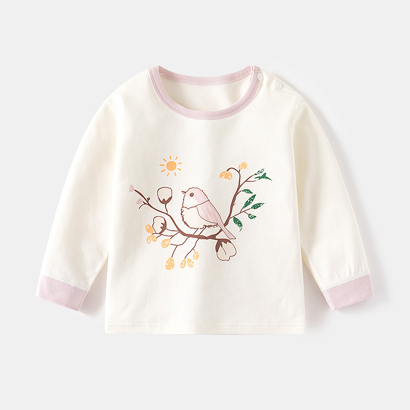 Baba pamut felső környakú, uniszex, 1–3 éveseknek, tavasz–ősz