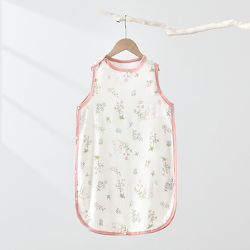 Kūdikių miego maišas, be rankovių vest-stiliaus, išorė iš bambuso pluošto, pamušalas ir užpildas iš gryno medvilnės, animacinis raštas, tinkamas kūdikiams ir mažiems vaikams (1-3 metai), plonas