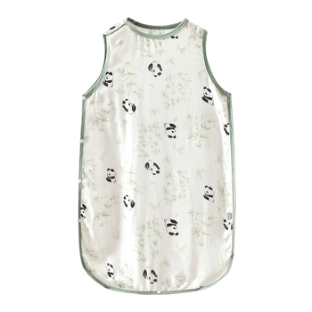 Kūdikių miego maišas, be rankovių vest-stiliaus, išorė iš bambuso pluošto, pamušalas ir užpildas iš gryno medvilnės, animacinis raštas, tinkamas kūdikiams ir mažiems vaikams (1-3 metai), plonas