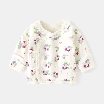 Újszülött pamut pizsama pántokkal, kerek gallér, 100% pamut, tavasz-ősz, kapucni nélküli, 0–12 hónap (80 cm-ig)