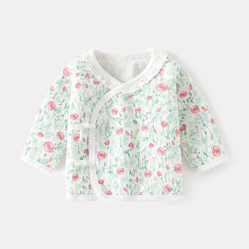 Újszülött pamut pizsama pántokkal, kerek gallér, 100% pamut, tavasz-ősz, kapucni nélküli, 0–12 hónap (80 cm-ig)