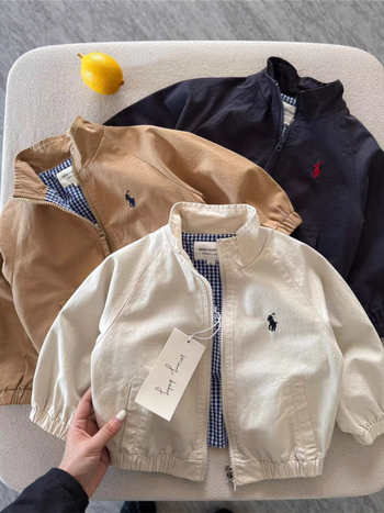 Gyerek kabát, Koreai stílus, cipzáros zárás, pamut anyag, 3–8 éves korosztály