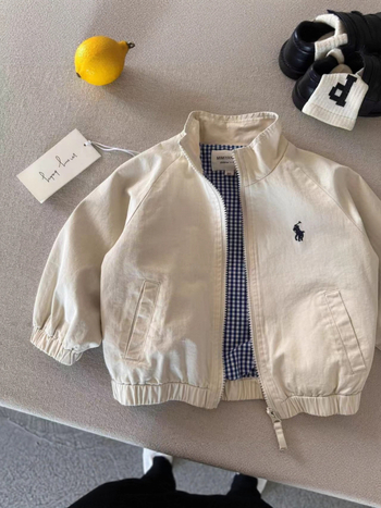 Gyerek kabát, Koreai stílus, cipzáros zárás, pamut anyag, 3–8 éves korosztály