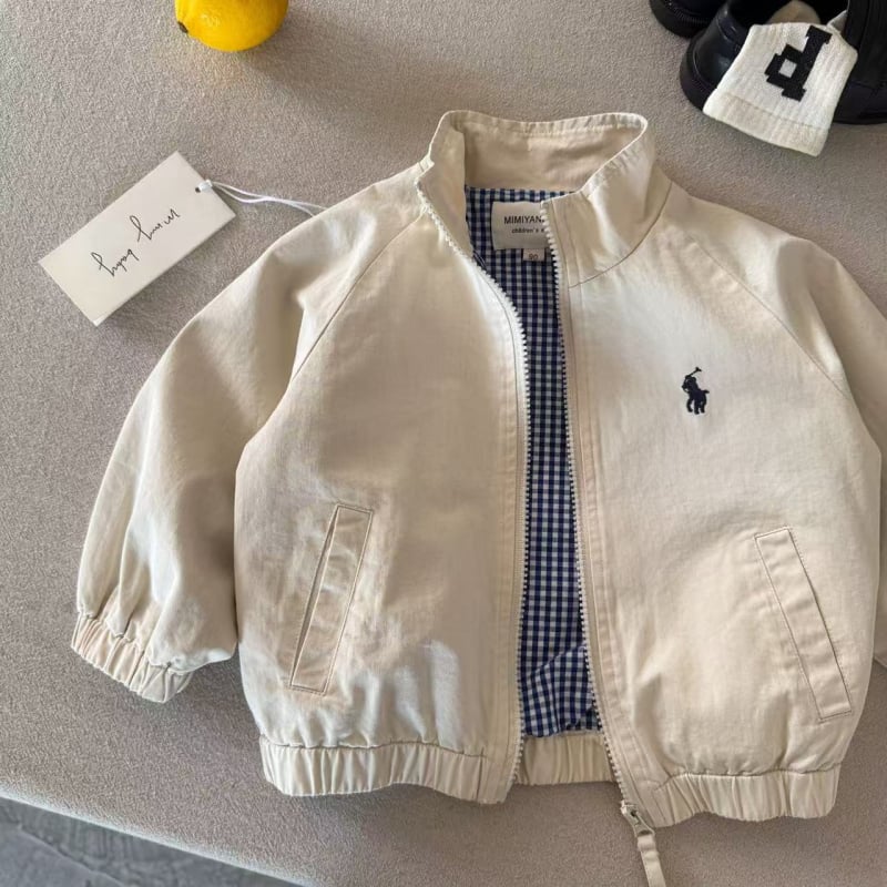 Gyerek kabát, Koreai stílus, cipzáros zárás, pamut anyag, 3–8 éves korosztály