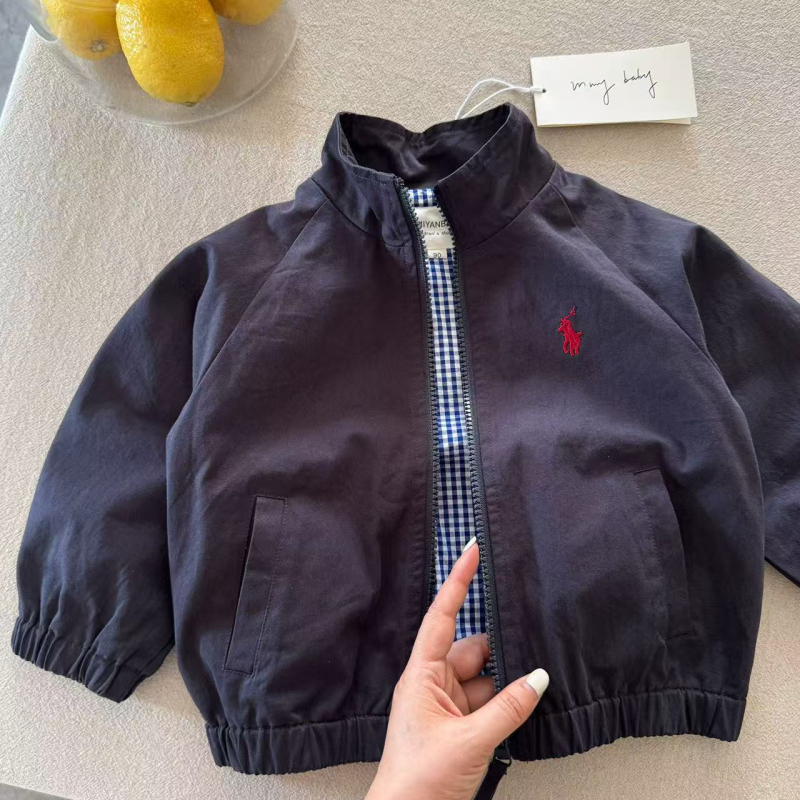 Gyerek kabát, Koreai stílus, cipzáros zárás, pamut anyag, 3–8 éves korosztály