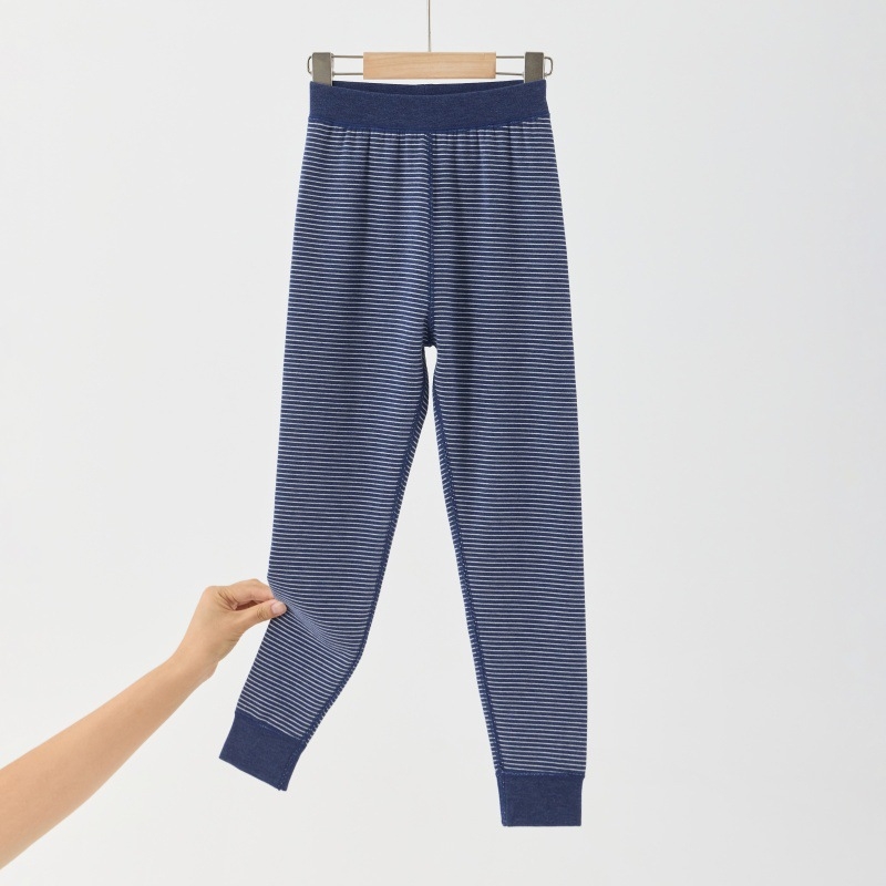 Gyermekeknek készült német fleece béléses nadrág, csíkos mintával, hosszú, elasztikus derékrész