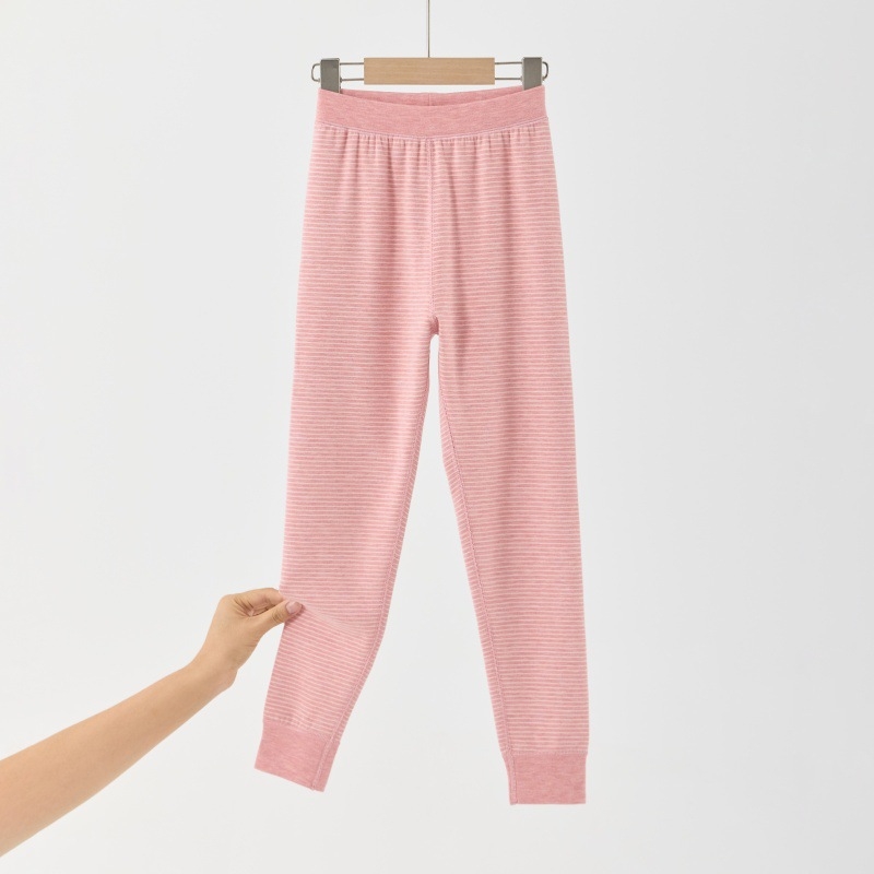 Gyermekeknek készült német fleece béléses nadrág, csíkos mintával, hosszú, elasztikus derékrész