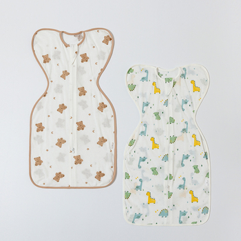 Kūdikio kokono tipo miego maišelis iš medvilnės, vidinis pamušalas iš grynos medvilnės, nailono užtrauktukas, tinkamas vasaros, pavasario ir rudens laikui, saugumo klasė A