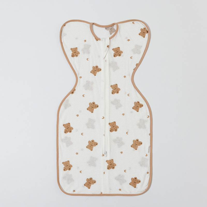 Kūdikio kokono tipo miego maišelis iš medvilnės, vidinis pamušalas iš grynos medvilnės, nailono užtrauktukas, tinkamas vasaros, pavasario ir rudens laikui, saugumo klasė A
